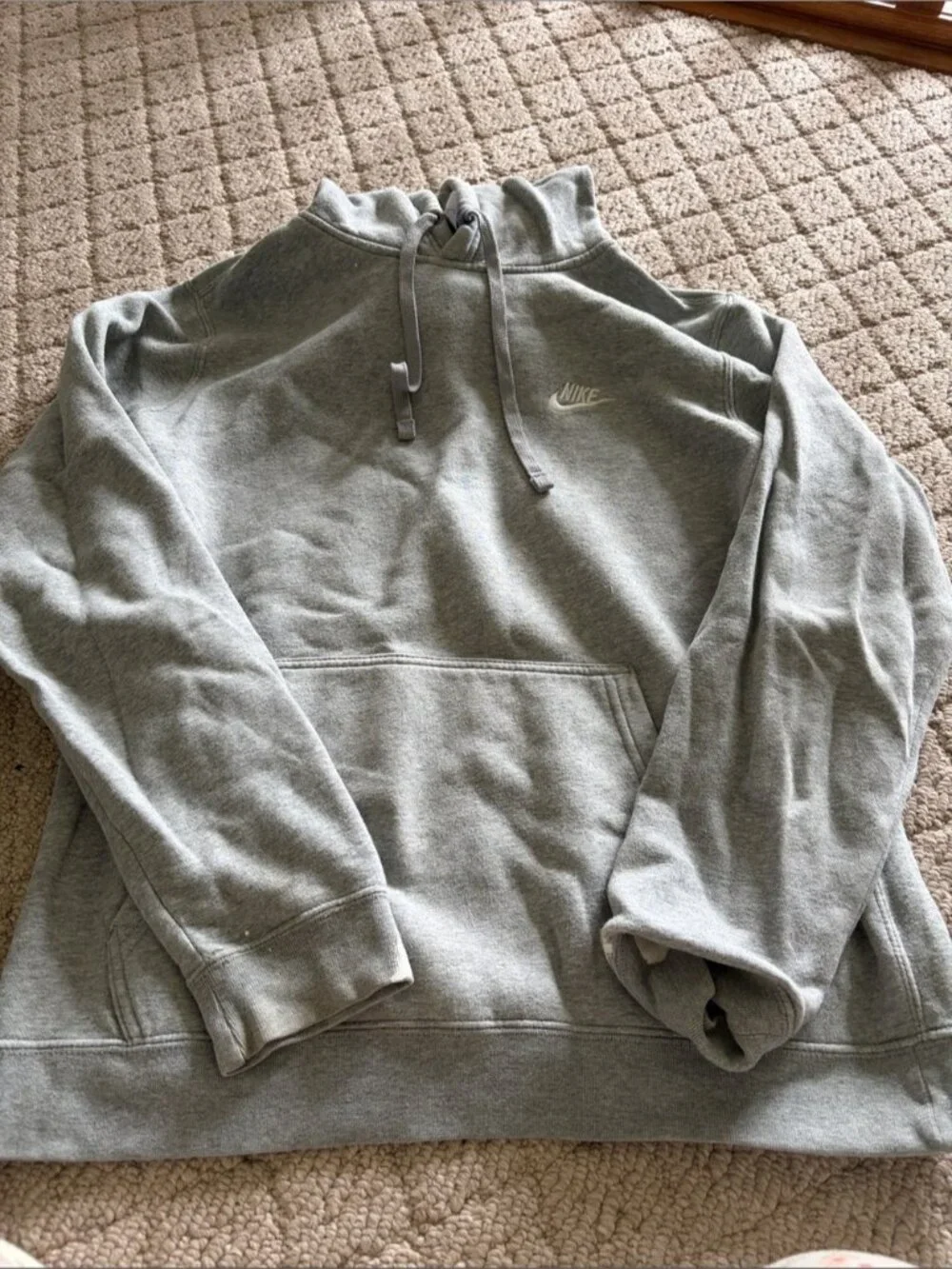 Nike Gray Crewneck Sweatshirt with Logo